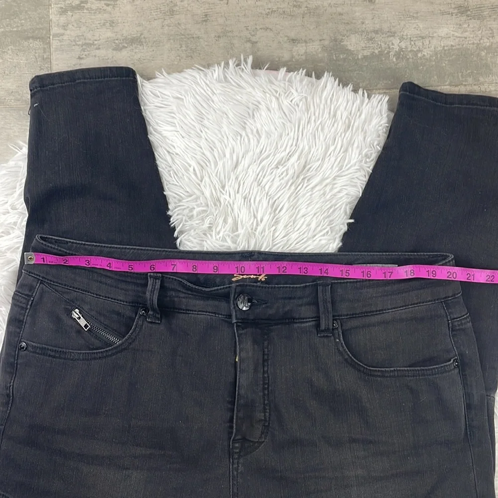SEVEN7 MELISSA MCCARTHY Pencil faded black Moto Jeans. Size 18w - Picture 4 of 12